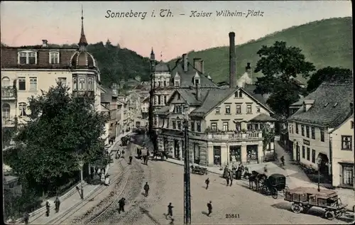 Ak Sonneberg in Thüringen, Kaiser Wilhelm Platz