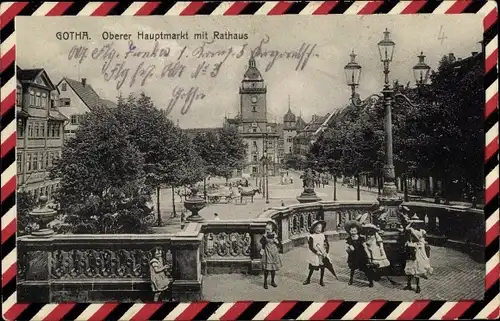 Ak Gotha in Thüringen, Oberer Hauptmarkt, Rathaus