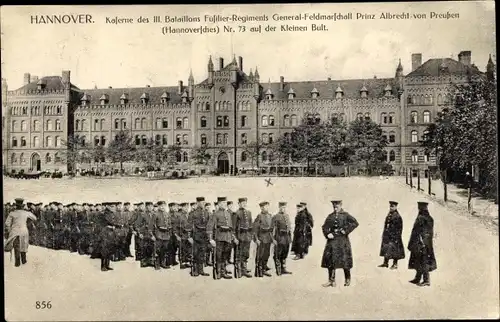 Ak Hannover in Niedersachsen, Kaserne des III. Bataillons Füsilier-Regiments General Prinz Albrecht