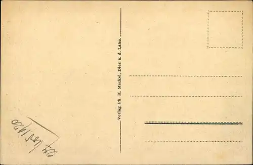 Ak Diez an der Lahn, Gesamtansicht im Jahr 1825