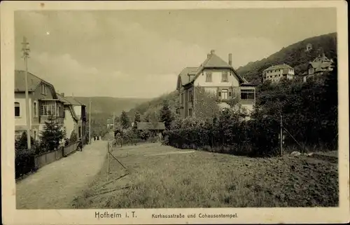 Ak Hofheim im Taunus Hessen, Kurhausstraße, Cohausentempel