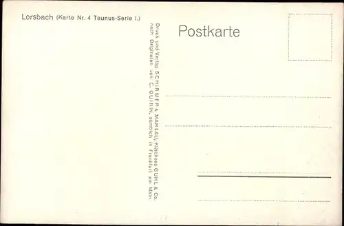 Künstler Ak Lorsbach Hofheim am Taunus Hessen, Teilansicht