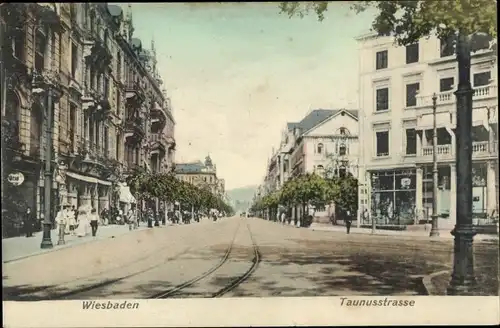 Ak Wiesbaden in Hessen, Taunusstraße