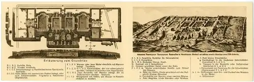 Klapp Ak Badenweiler im Schwarzwald, Rämische Badruine, Grundriss der Bäder, Gesamtansicht