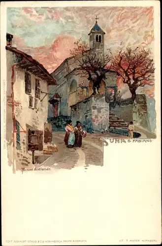 Künstler Litho Wielandt, Manuel, Suna di Verbania Piemonte, Chiesa San Fabiano