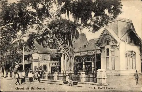 Ak Bandung Bandoeng Java Indonesien, Hotel Homann