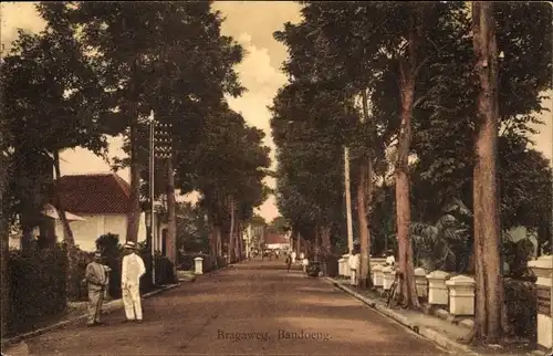 Ak Bandung Bandoeng Java Indonesien, Bragaweg