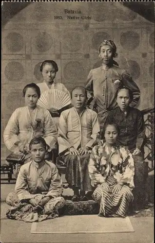 Ak Batavia Jakarta Java Indonesien, Native Girls