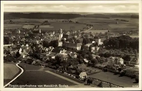 Ak Messkirch in der Schwäbischen Alb, Fliegeraufnahme