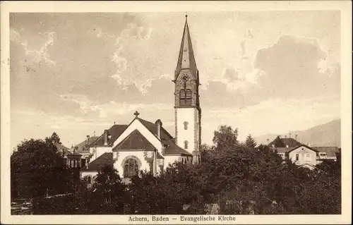 Ak Achern in Baden Schwarzwald, Evangelische Kirche