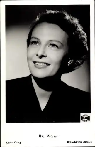 Ak Schauspielerin Ilse Werner, Portrait, Bejöhr Film