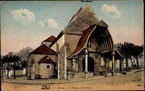 Ak Avon Seine et Marne, Kirche