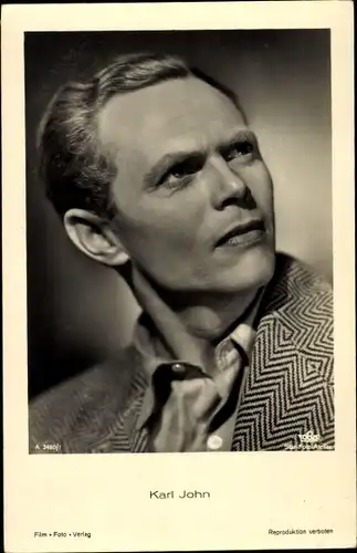 Ak Schauspieler Karl John, Portrait