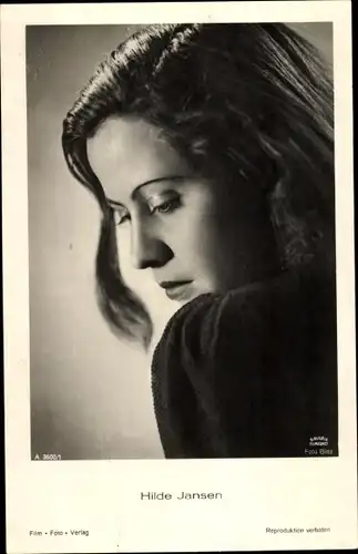 Ak Schauspielerin Hilde Jansen, Portrait