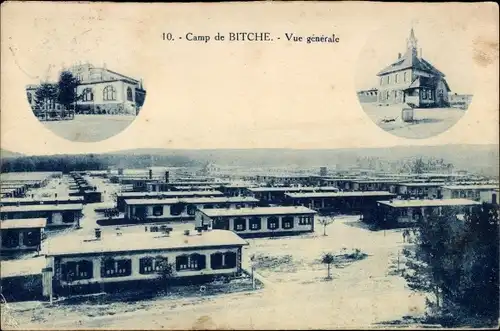 Ak Bitche Bitsch Lorraine Moselle, Gesamtansicht des Lagers
