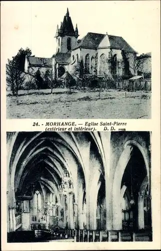 Ak Morhange Mörchingen Lothringen Mosel, Kirche Saint-Pierre
