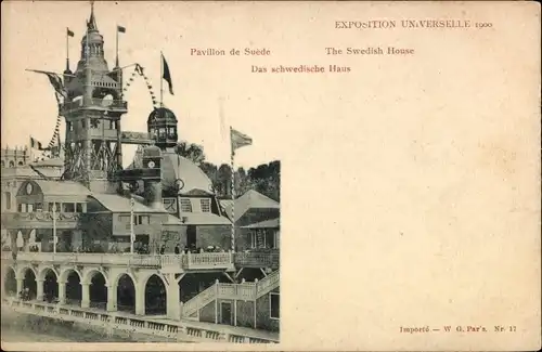 Ak Paris, Expo 1900, Schwedischer Pavillon, Das schwedische Haus