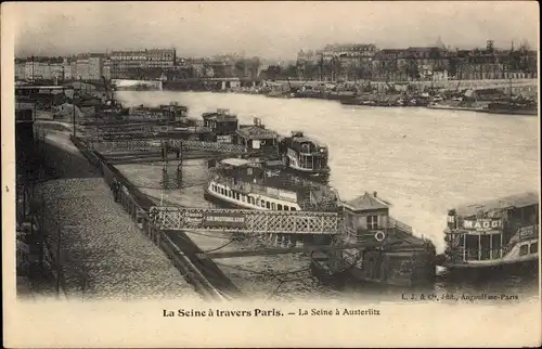 Ak Paris 13., Seine bis Austerlitz