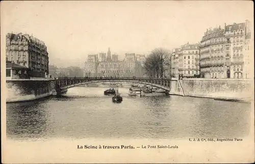 Ak Paris IV Ile de la Cité, Le Pont Saint Louis