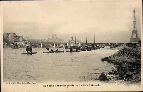 Ak Paris XV, Seine a Grenelle
