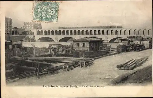 Ak Paris XVI Passy Auteuil, Viadukt