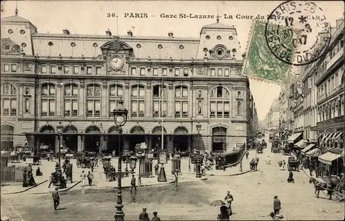 Ak Paris VIII, Gare Saint Lazare