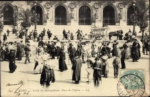 Ak Paris II. Börsenviertel, Place de l’Opera