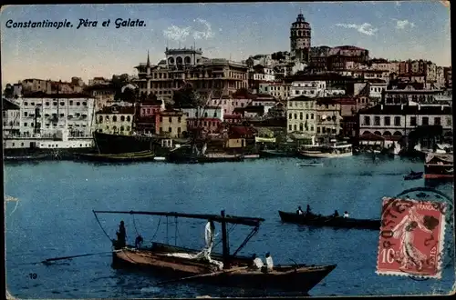 AK Konstantinopel Istanbul Türkei, Blick auf Pera und Galata