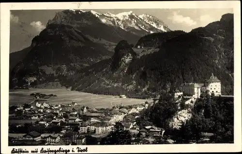 Ak Kufstein in Tirol, Panorama mit Kaisergebirge