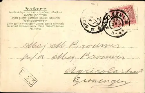 Präge Ak Mann kniet vor einer Frau, Liebespaar, Liebe