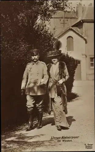 Ak Deutsches Kaiserpaar im Westen, Kaiser Wilhelm II., Kaiserin Auguste Viktoria, NPG 5311