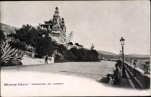 Ak Monte Carlo Monaco, Terrasse des Casinos