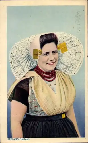 Ak Zeeland, Frau in Tracht