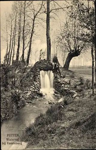 Ak Putten Gelderland, Wasserfall bei Vanenburg