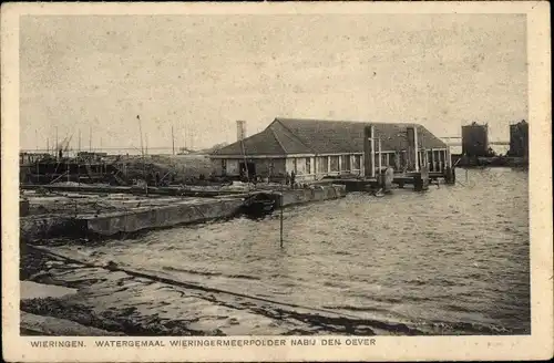 Ak Wieringen Hollands Kroon Nordholland Niederlande, Watergemaal, Wieringermeerpolder