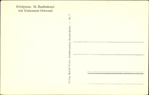 Ak Sankt Bartholomä Schönau am Königssee, Watzmann, Ostwand
