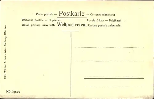 Ak Königsee Königssee Oberbayern, Boot
