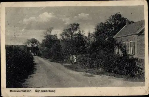 Ak Brouwershaven Zeeland, Schendersweg