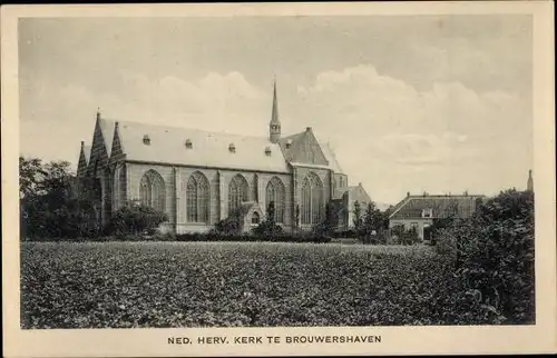 Ak Brouwershaven Zeeland, Kerk