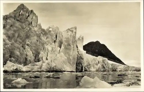 Ak Magdalena Bay Spitsbergen Spitzbergen Norwegen, Gully Gletscher, Eiswand