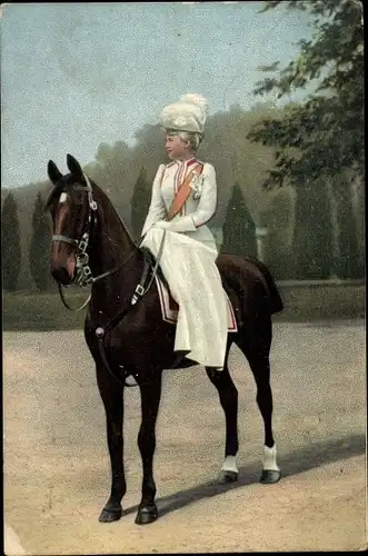 Ak Kaiserin Auguste Viktoria zu Pferde, Deutscher Kriegerbund