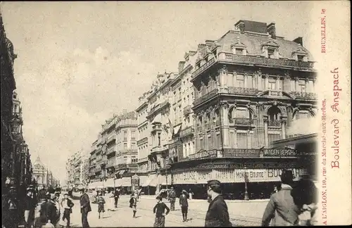 Ak Bruxelles Brüssel, Boulevard Anspach