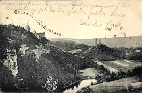 Ak Bad Kösen Naumburg an der Saale, Rudelsburg