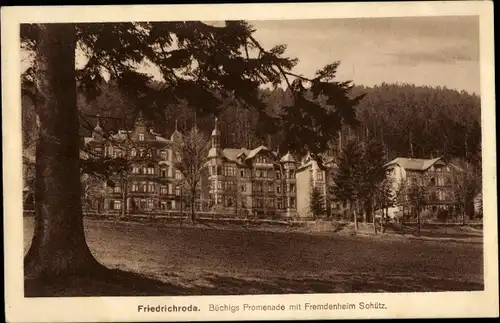 Ak Friedrichroda im Thüringer Wald, Büchigs Promenade, Fremdenheim Schütz