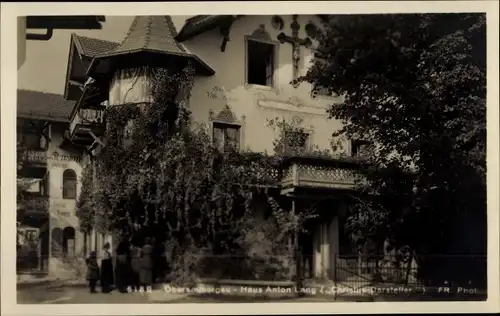 Ak Oberammergau in Oberbayern, Haus Anton Lang, Christus Darsteller, Passionsspiele