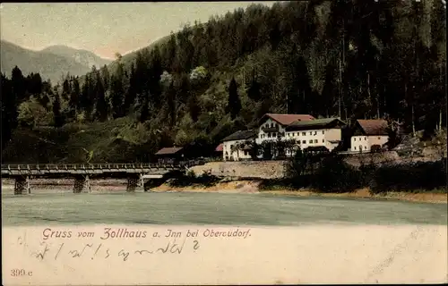 Ak Oberaudorf am Inn Oberbayern, Zollhaus am Inn, Gasthaus G. Mayrhofer