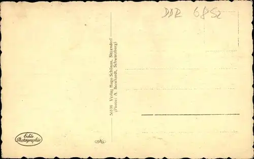 Ak Sitzendorf an der Schwarza in Thüringen, Blechhammer, Ortschaft, Schloss, Bahnhof