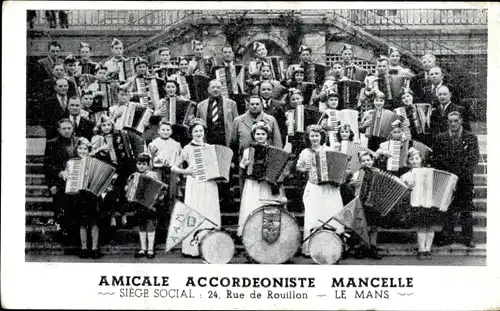 Ak Amicale Accordioniste Mancelle, Hauptsitz, 24, Rue de Rouillon, Le Mans