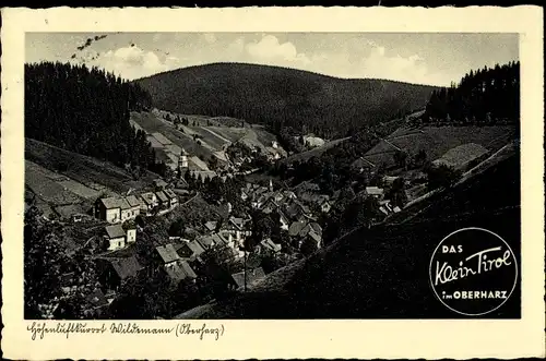 Ak Wildemann Clausthal Zellerfeld im Oberharz, Blick von der Schönen Aussicht