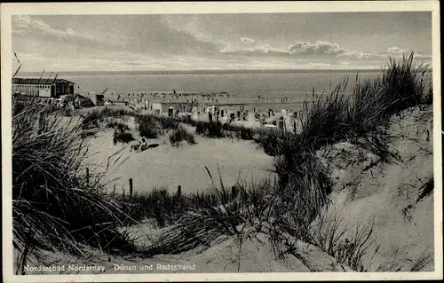 Ak Nordseebad Norderney Ostfriesland, Dünen, Badestrand